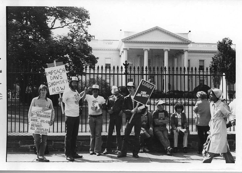 Solidarity protest in front of the White House