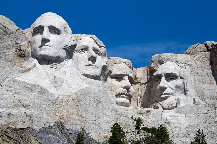 Mount Rushmore in South Dakota.