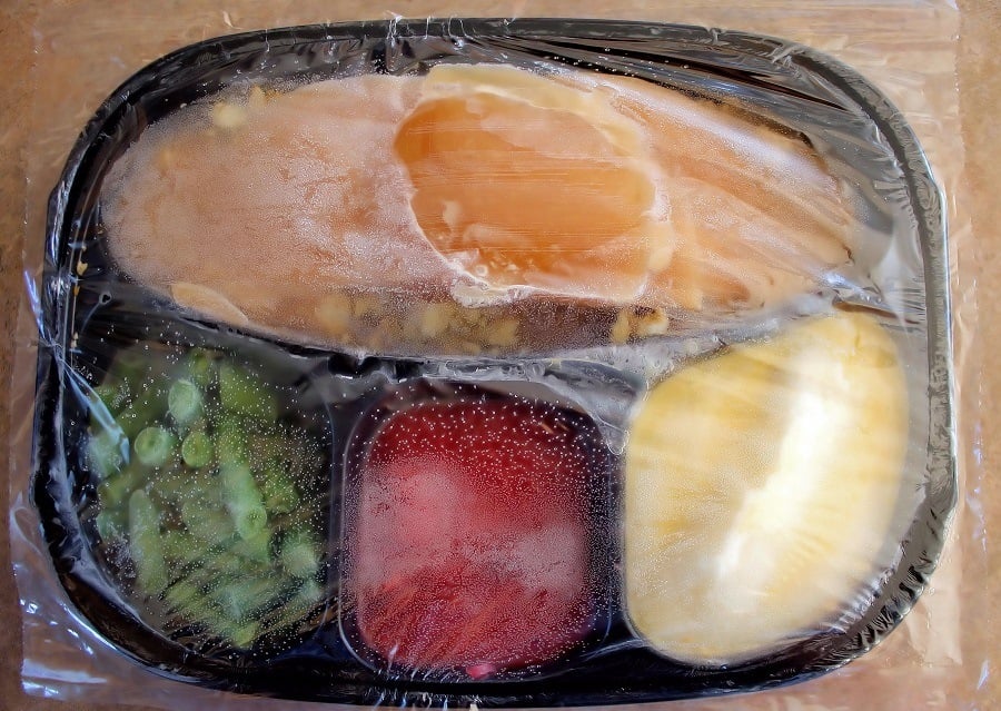 Frozen turkey dinner