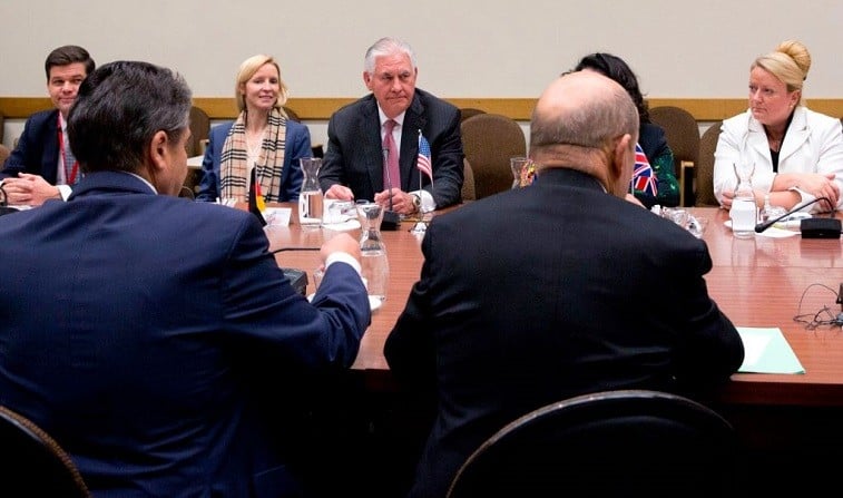 Tillerson attends a NATO meeting.