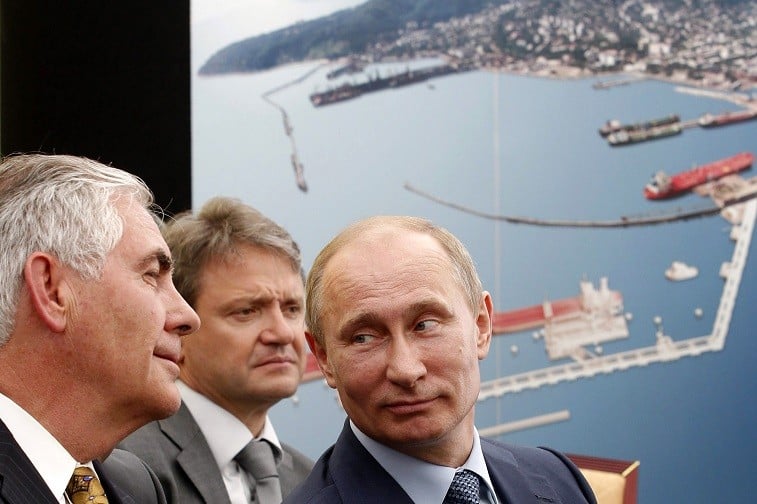 Rex Tillerson and Vladimir Putin