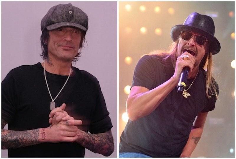Tommy Lee and Kid Rock collage. 