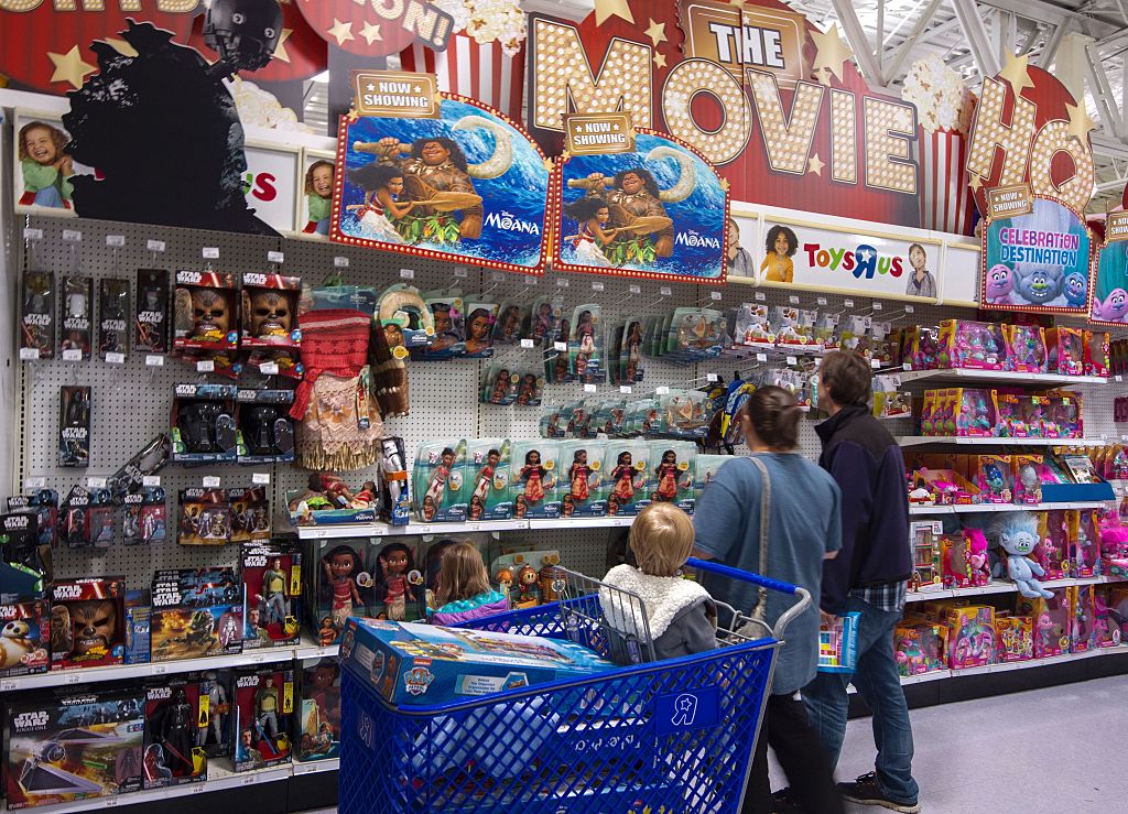 Customers shopping for Moana toys