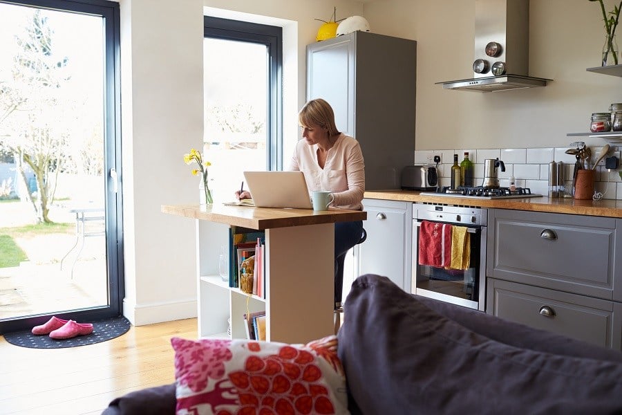 Woman Working From Home