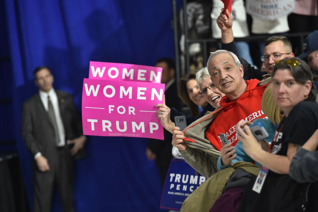 Women for Trump signs