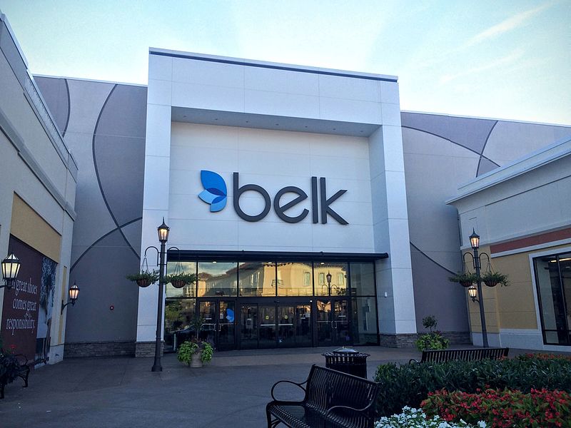 Front of a belk store