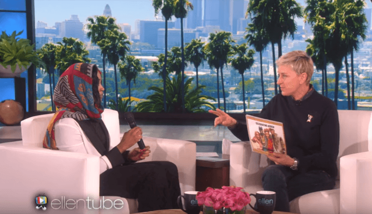 Ekhlas Ahmed and Ellen DeGeneres Ekhlas Ahmed and Ellen DeGeneres