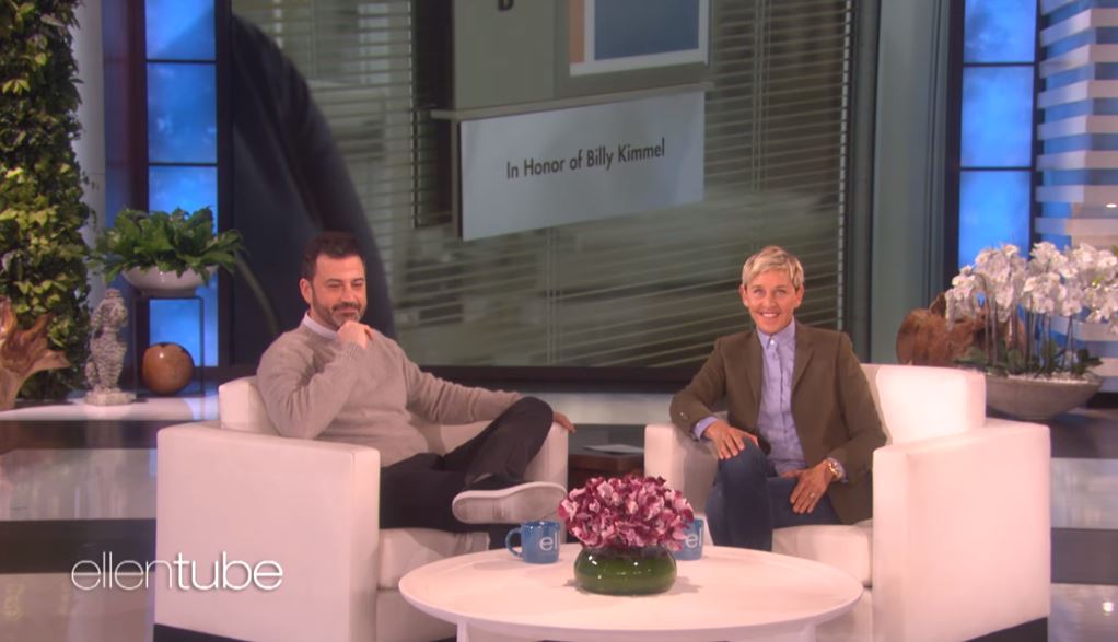 Jimmy Kimmel and Ellen DeGeneres Jimmy Kimmel and Ellen DeGeneres