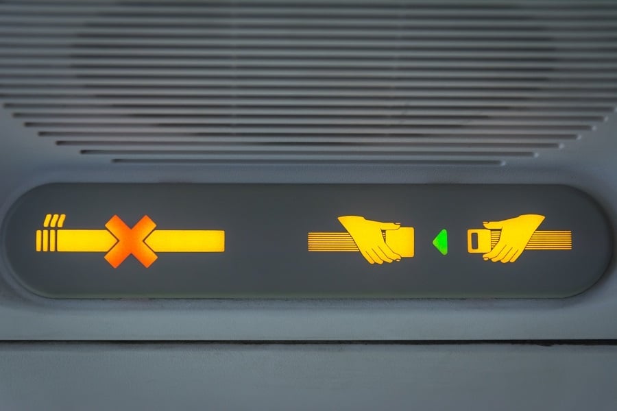 No Smoking and Fasten Seat belt Sign No Smoking and Fasten Seat belt Sign