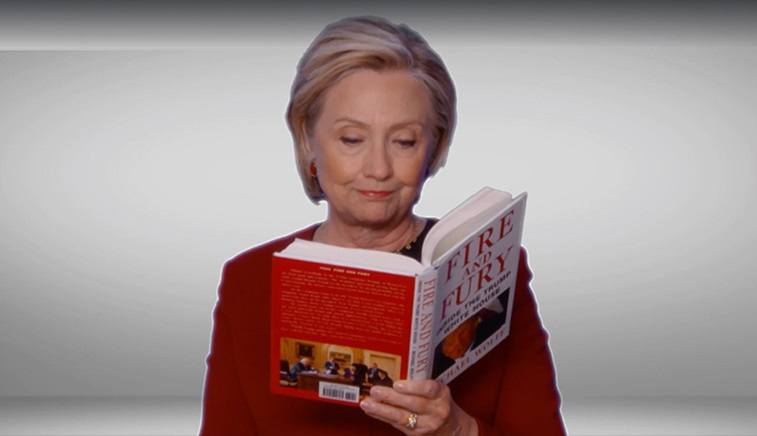 Hillary Clinton reading from Fire and Fury Hillary Clinton reading from Fire and Fury