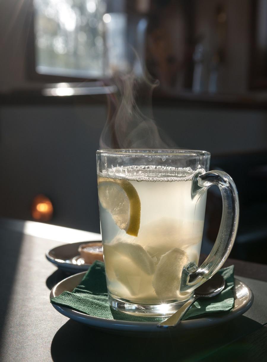 Winter hot lemon drink Winter hot lemon drink