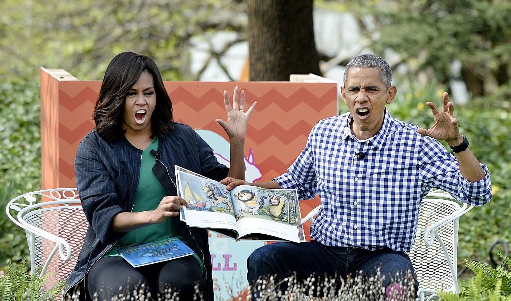 Barack and Michelle Obama at the Easter Egg Roll