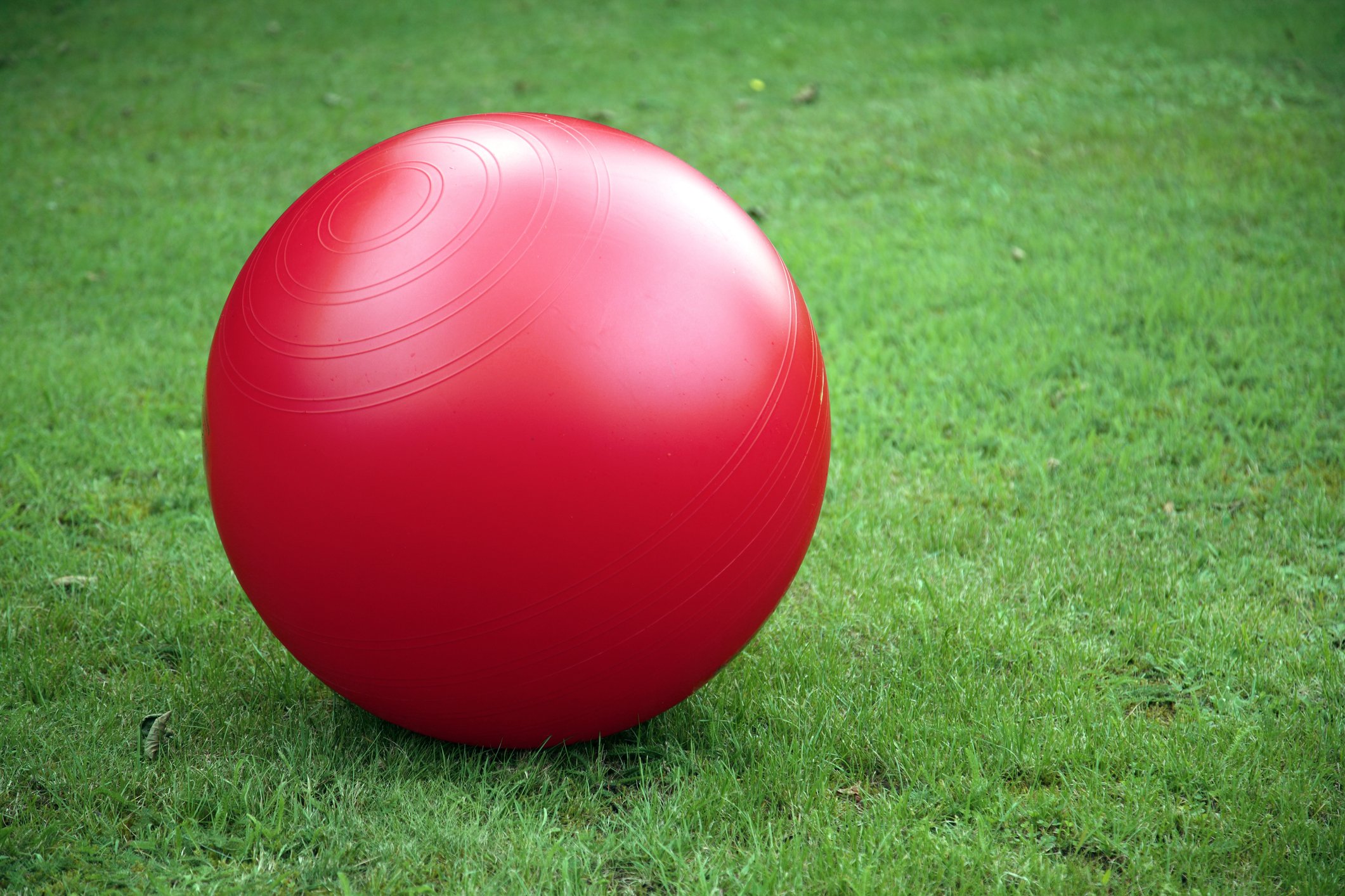 red exercise ball