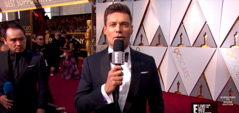 Ryan Seacrest on the Oscars 2018 red carpet Ryan Seacrest on the Oscars 2018 red carpet