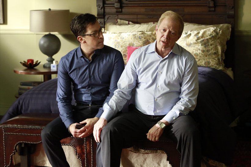 Jeff Perry as Cyrus Beene and Dan Bucatinsky as James Novak on Scandal Jeff Perry as Cyrus Beene and Dan Bucatinsky as James Novak on Scandal