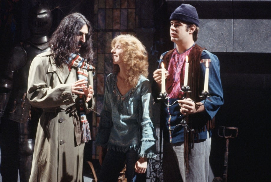 Frank Zappa, Laraine Newman, and Dan Aykroyd on Saturday Night Live