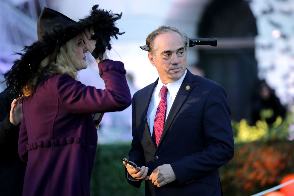 U.S. Secretary of Veterans Affairs David Shulkin (R) attends Halloween at the White House