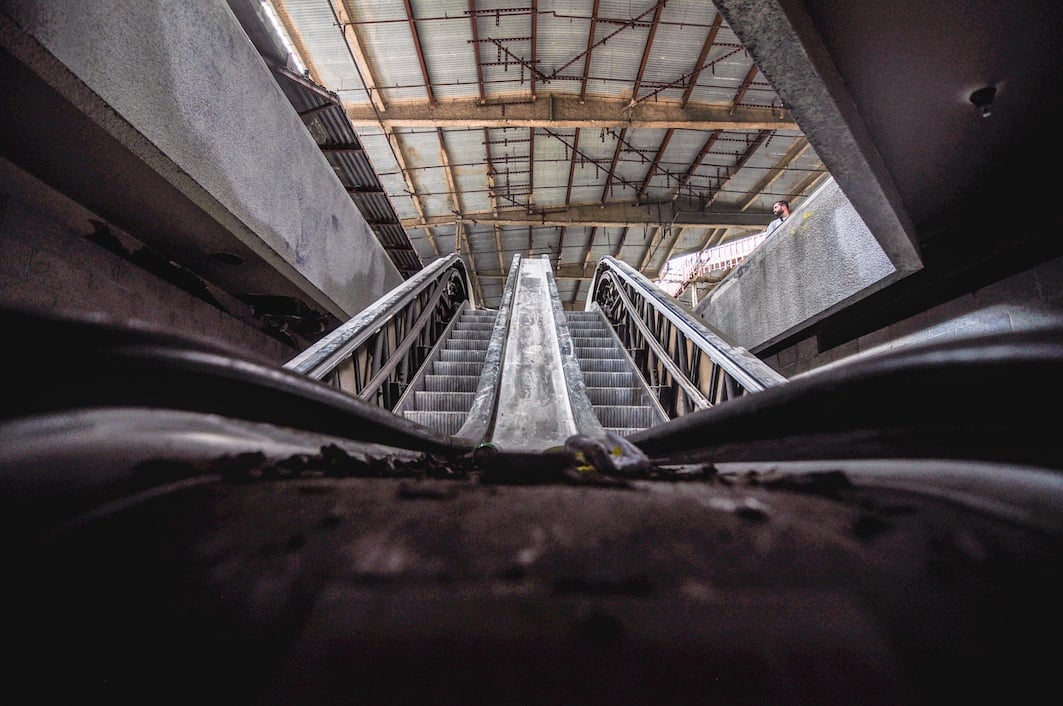 Abandoned mall Escalator