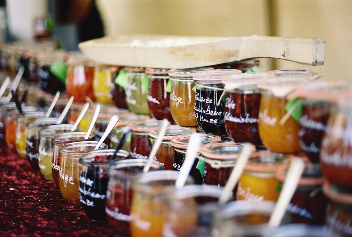 Homemade Jams at farmers market