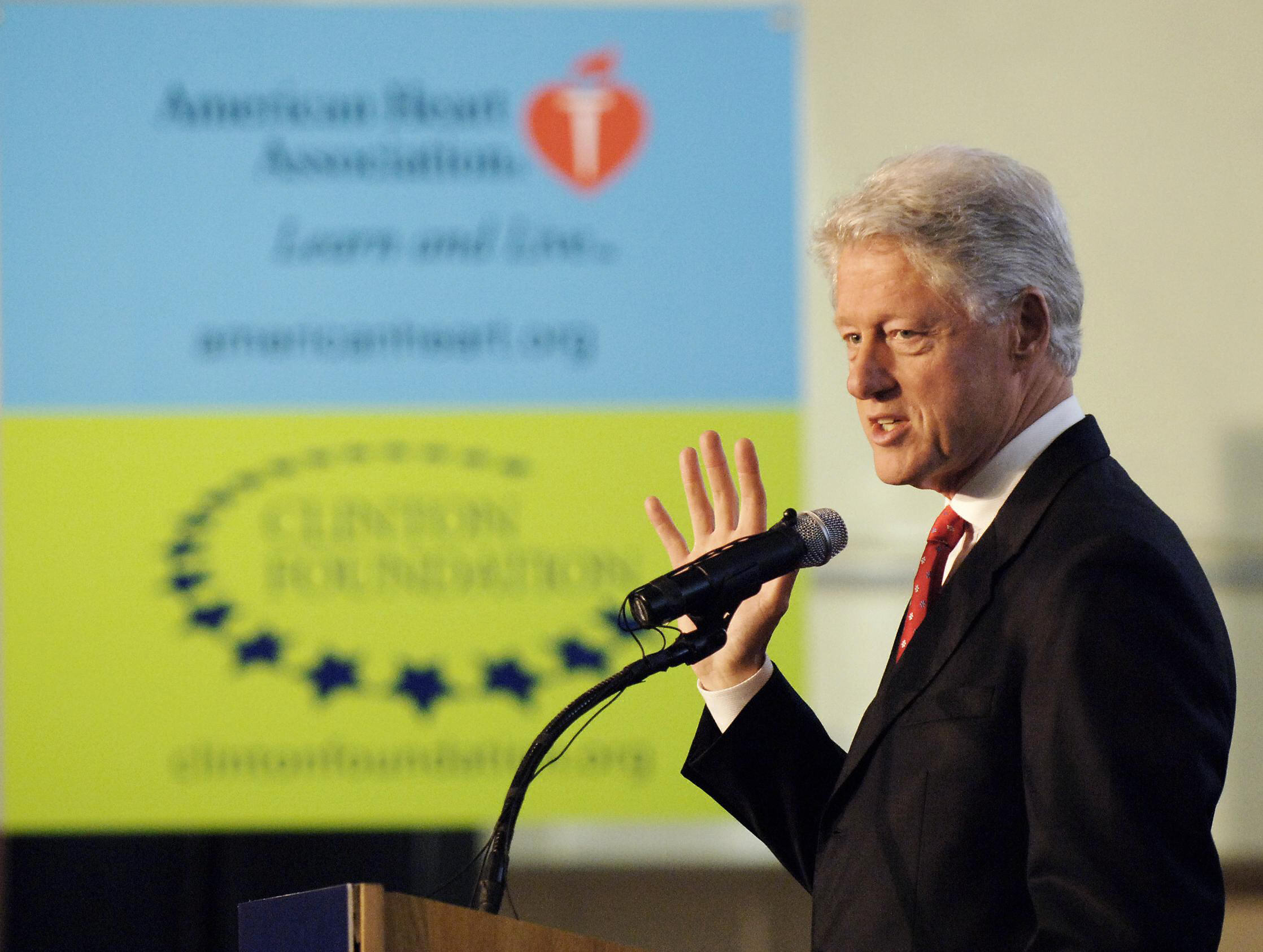 Former US President Bill Clinton speaks