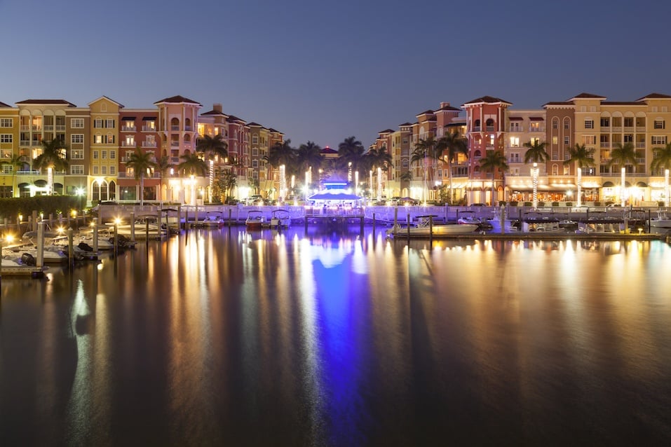 City of Naples at night. Florida, USA