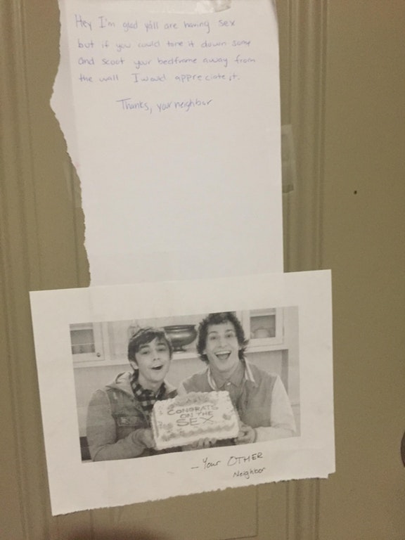 Congrats on the sex note