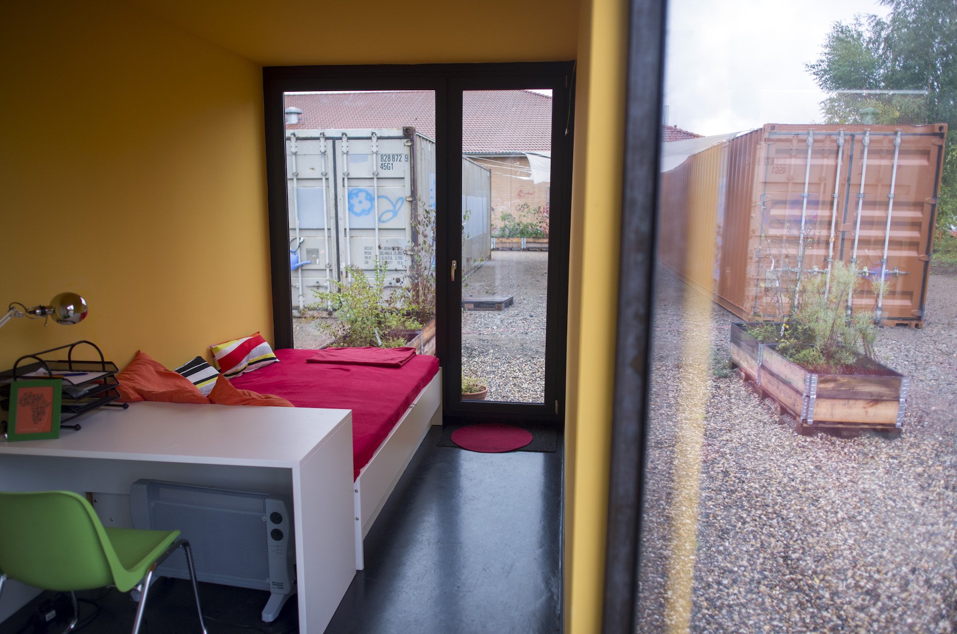 Student shipping container tiny home