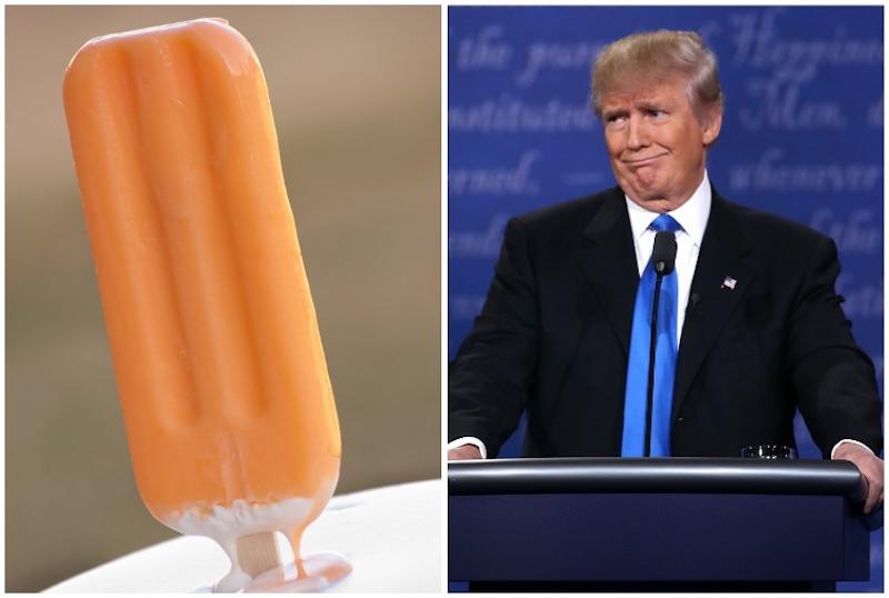 Creamsicle and Donald Trump collage. 
