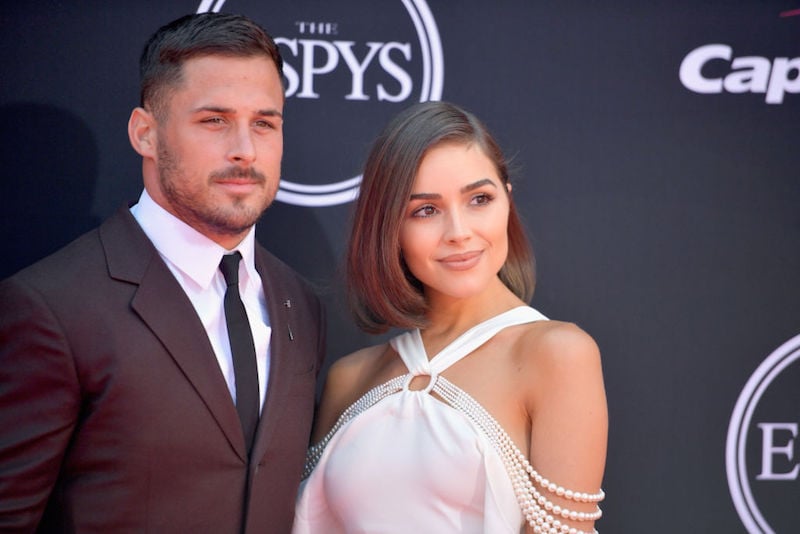 Amendola and Olivia Culpo posing together. Amendola and Olivia Culpo posing together.