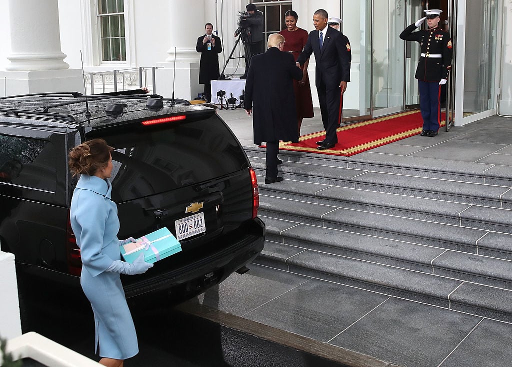 President-elect Donald Trump ,and his wife Melania Trump are greeted by President Barack Obama President-elect Donald Trump ,and his wife Melania Trump are greeted by President Barack Obama