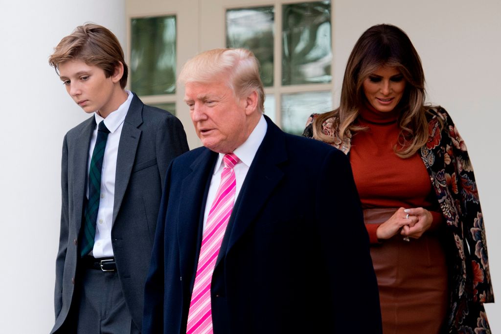 Donald, Baron and Melania Trump on Thanksgiving