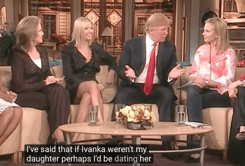 Ivanka Trump and Donald Trump on 'The View'.
