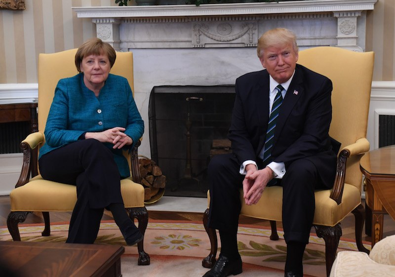 Angela Merkel and Donald Trump