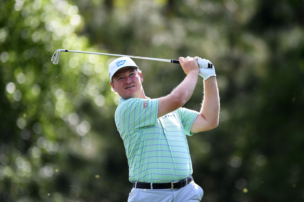 Ernie Els hits tee shot