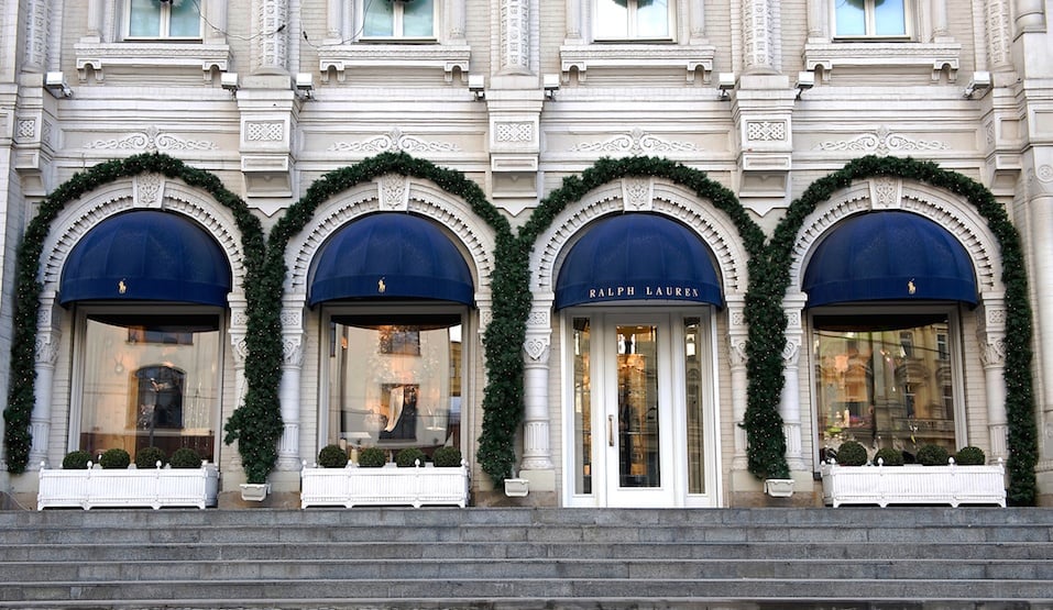 Facade of Ralph Lauren flagship store