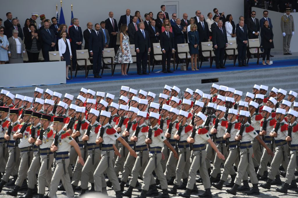 Annual Bastille Day military parade on the Champs-Elysees avenue in Paris