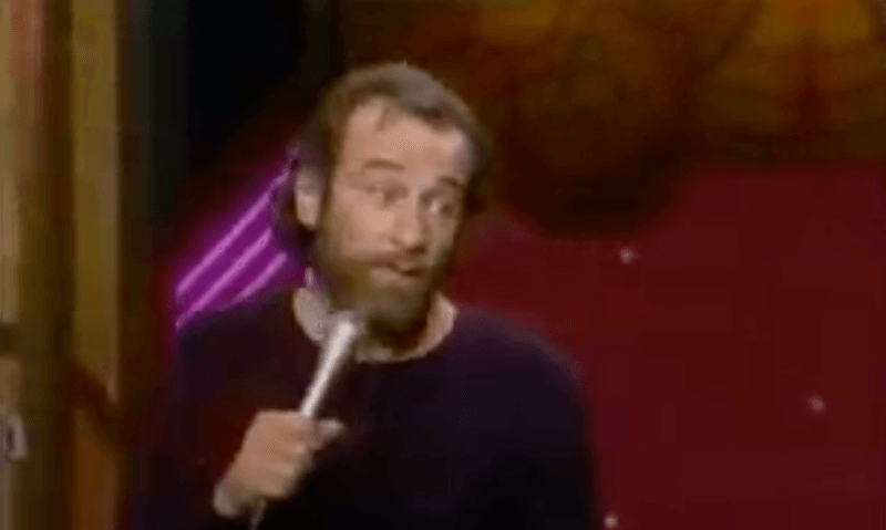George Carlin performing the opening monologue on Saturday Night Live. George Carlin performing the opening monologue on Saturday Night Live.