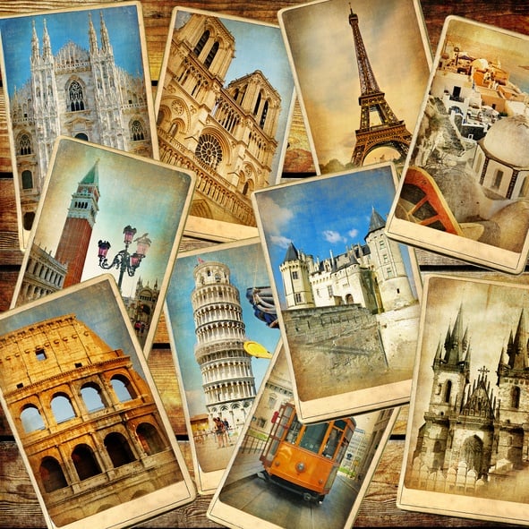 vintage European postcards