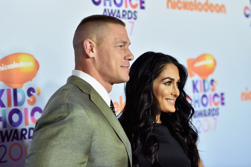 LOS ANGELES, CA - MARCH 11: Professional wrestlers John Cena (L) and Nikki Bella at Nickelodeon's 2017 Kids' Choice Awards at USC Galen Center on March 11, 2017 in Los Angeles, California. (Photo by Alberto E. Rodriguez/Getty Images) LOS ANGELES, CA - MARCH 11: Professional wrestlers John Cena (L) and Nikki Bella at Nickelodeon's 2017 Kids' Choice Awards at USC Galen Center on March 11, 2017 in Los Angeles, California. (Photo by Alberto E. Rodriguez/Getty Images)