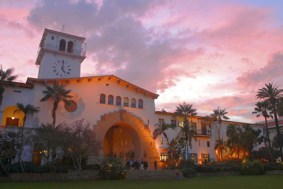 The historical Santa Barbara Courthouse