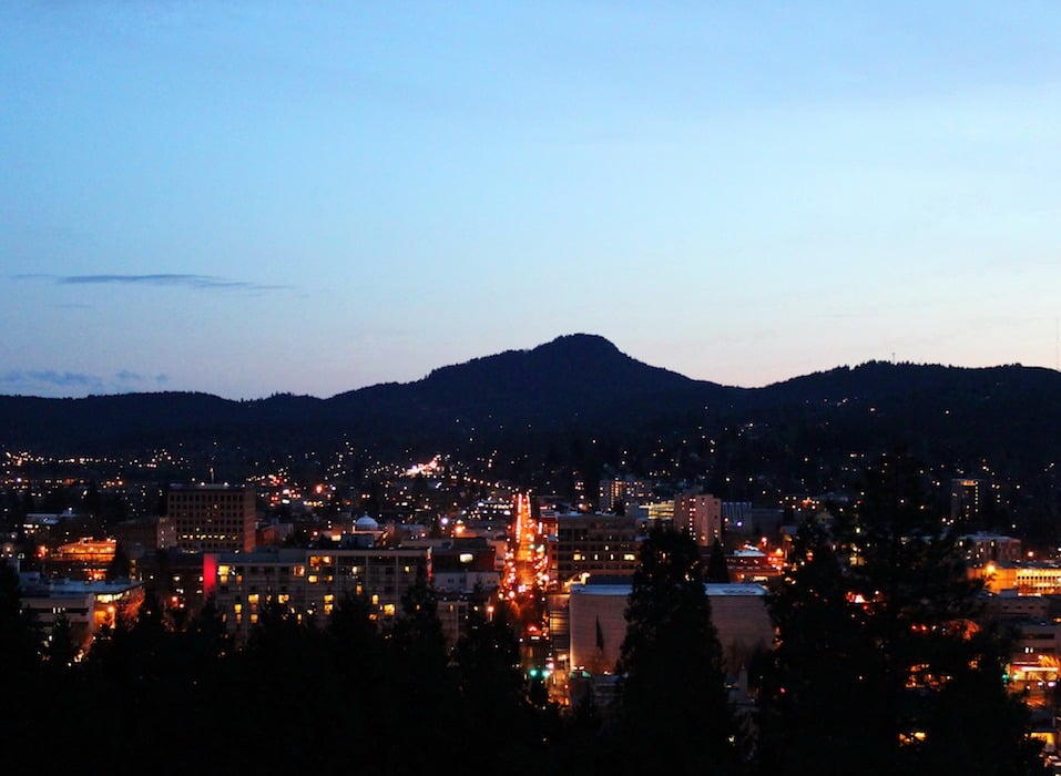 Eugene Oregon at night