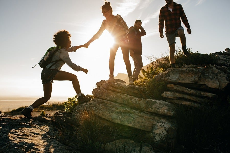 Friends hiking Friends hiking