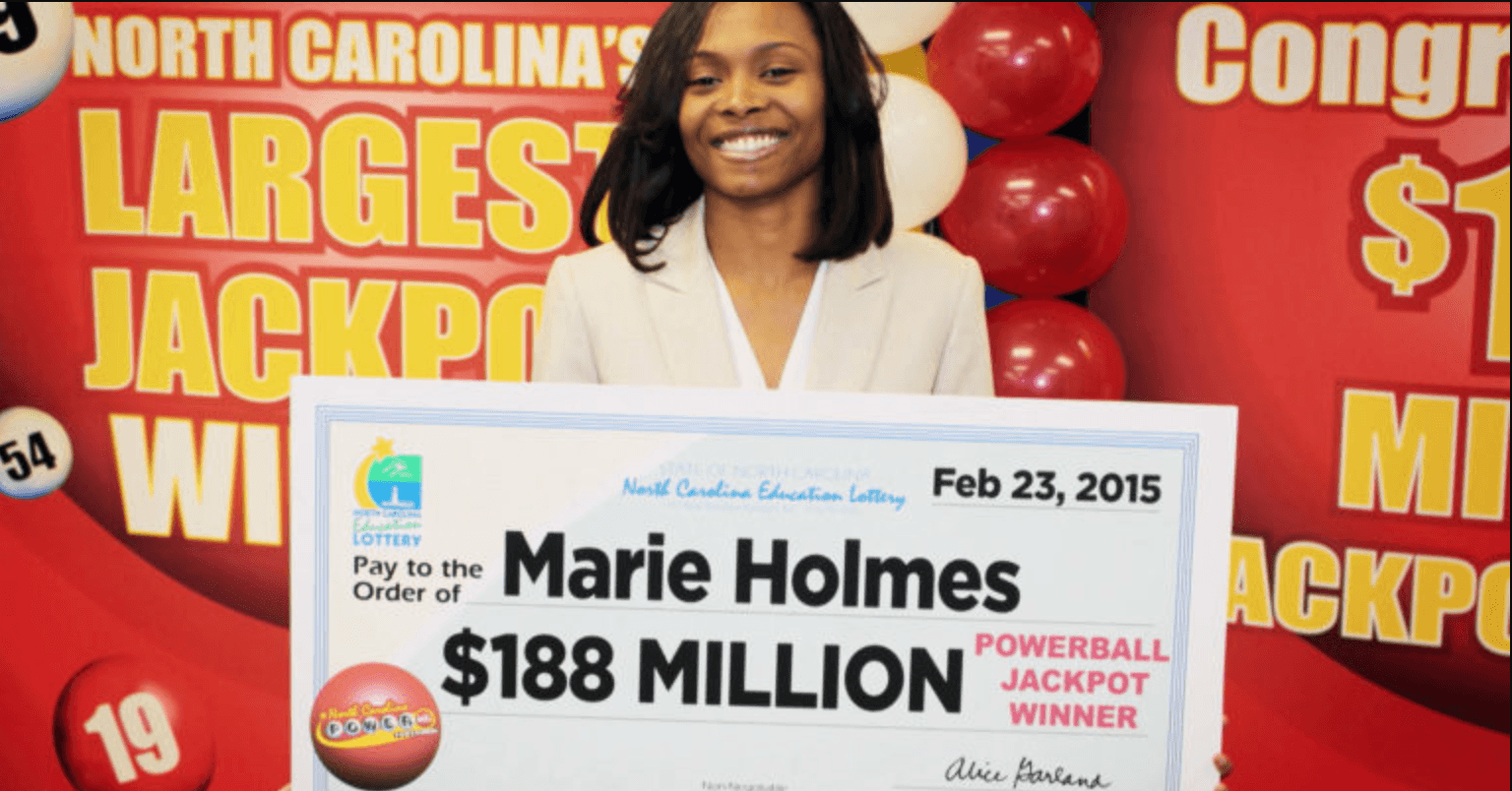 Marie Holmes lotto winner