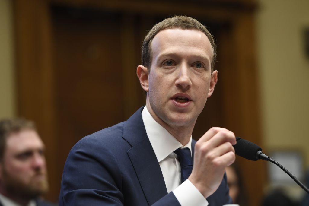 Facebook CEO and founder Mark Zuckerberg testifies during a US House Committee congress