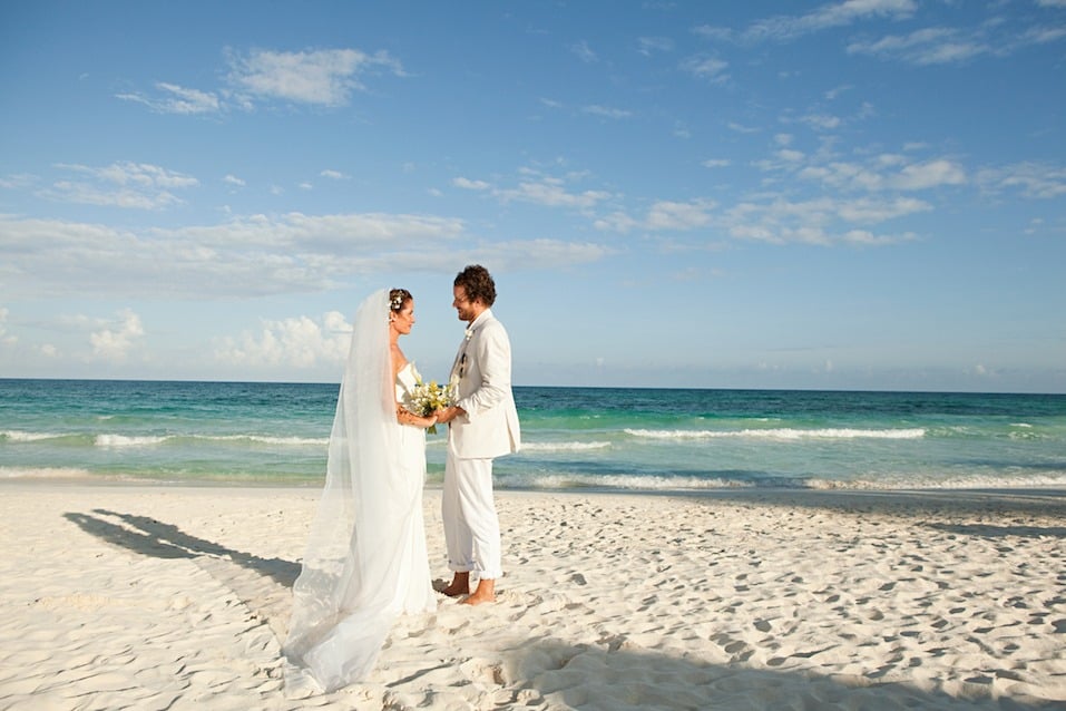 Married couple on beach