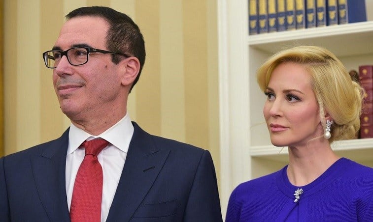 Steven Mnuchin and his wife, Louise Linton