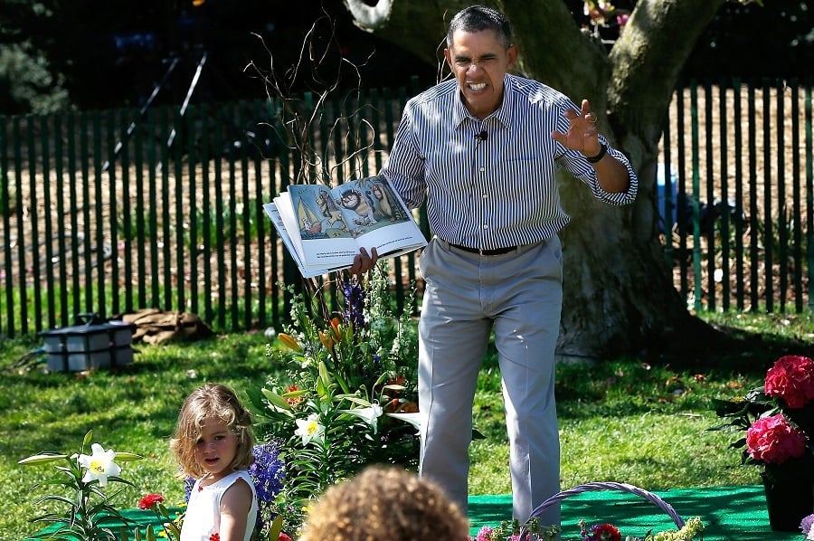 Obama with kids