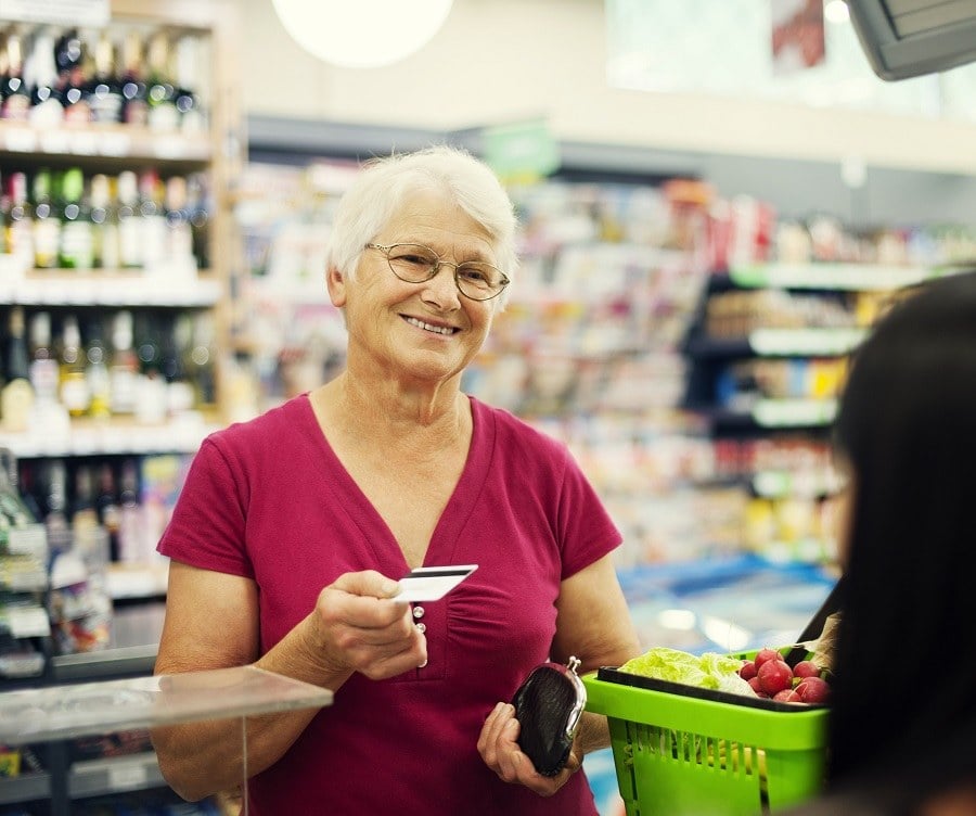Shopping with credit card Shopping with credit card