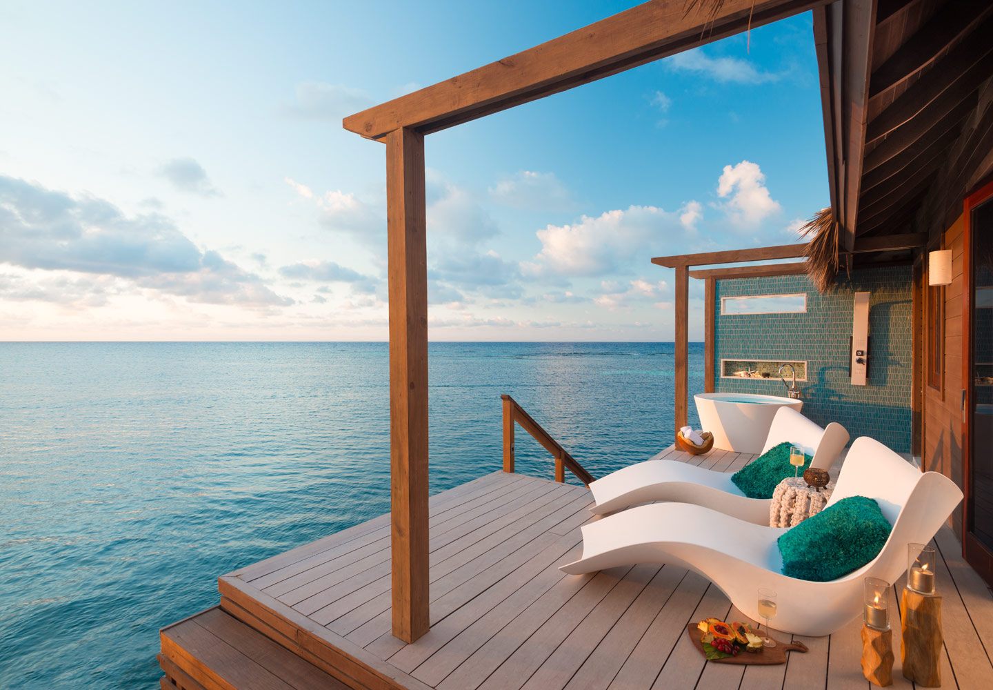 Overwater bungalo sandals resort