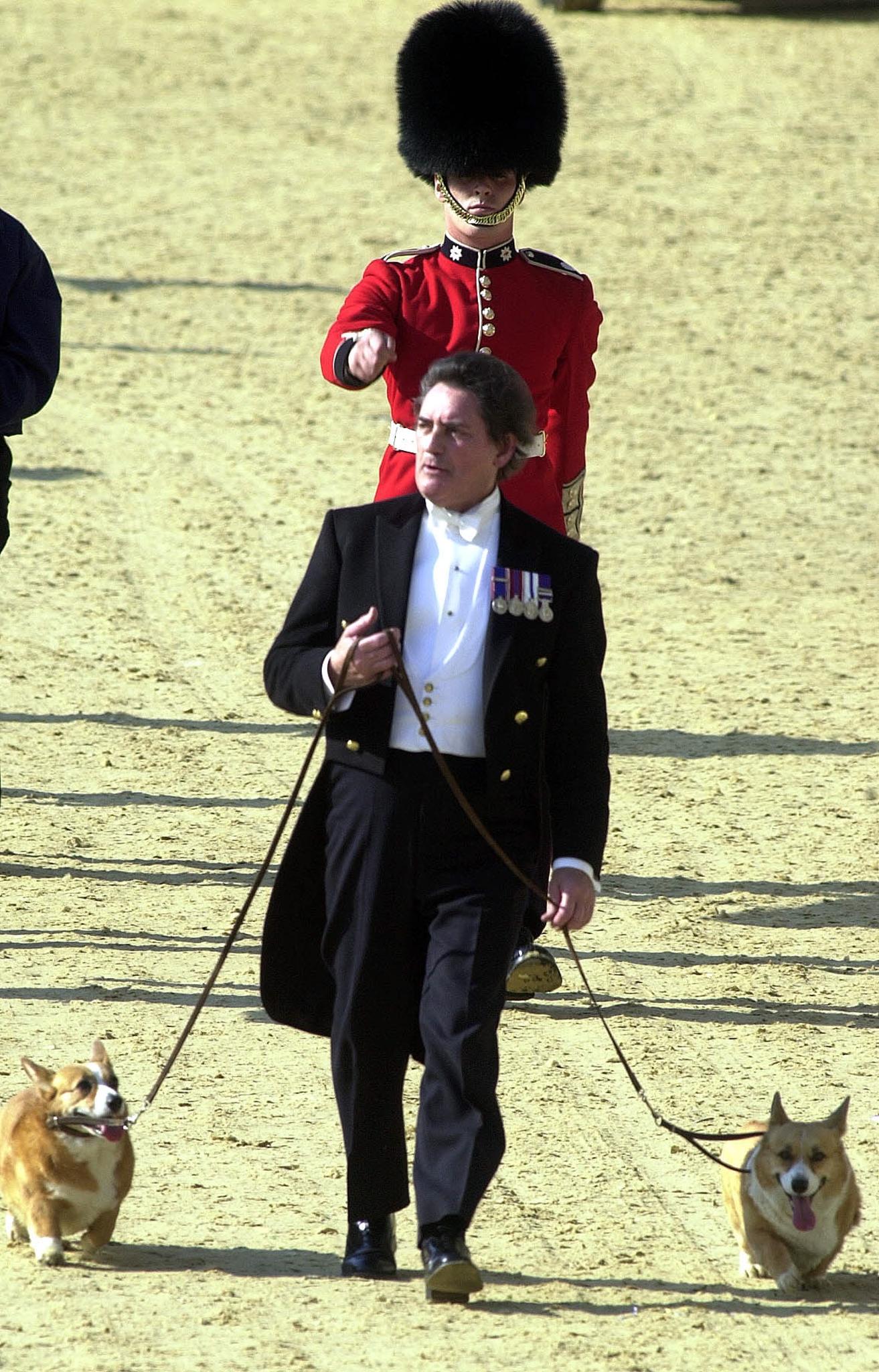 Two of the corgi dogs belonging to Britain's Queen